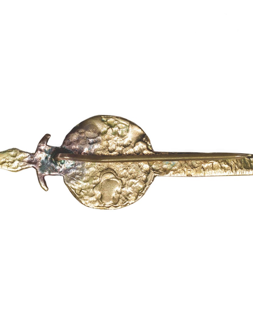 Medieval decorative metal brooch Sword photo made by Steel-mastery.com