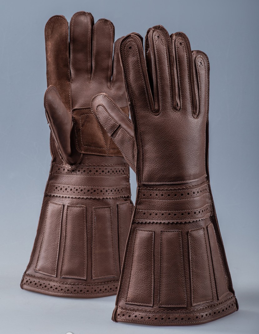 "Vanguard" Leather gloves  photo made by Steel-mastery.com