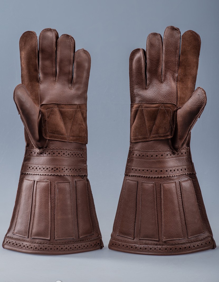 "Vanguard" Leather gloves  photo made by Steel-mastery.com