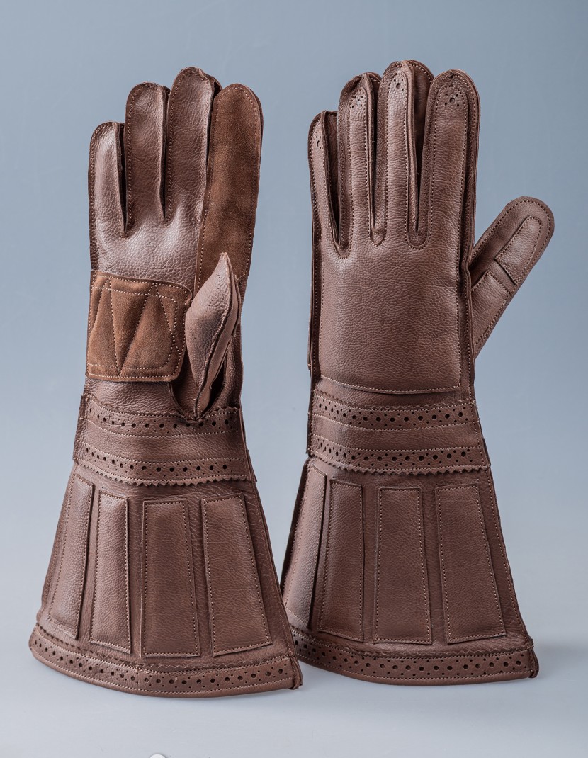 "Vanguard" Leather gloves  photo made by Steel-mastery.com