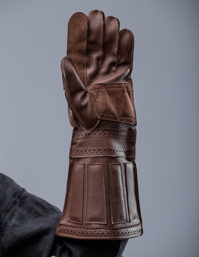 "Vanguard" Leather gloves  photo made by Steel-mastery.com