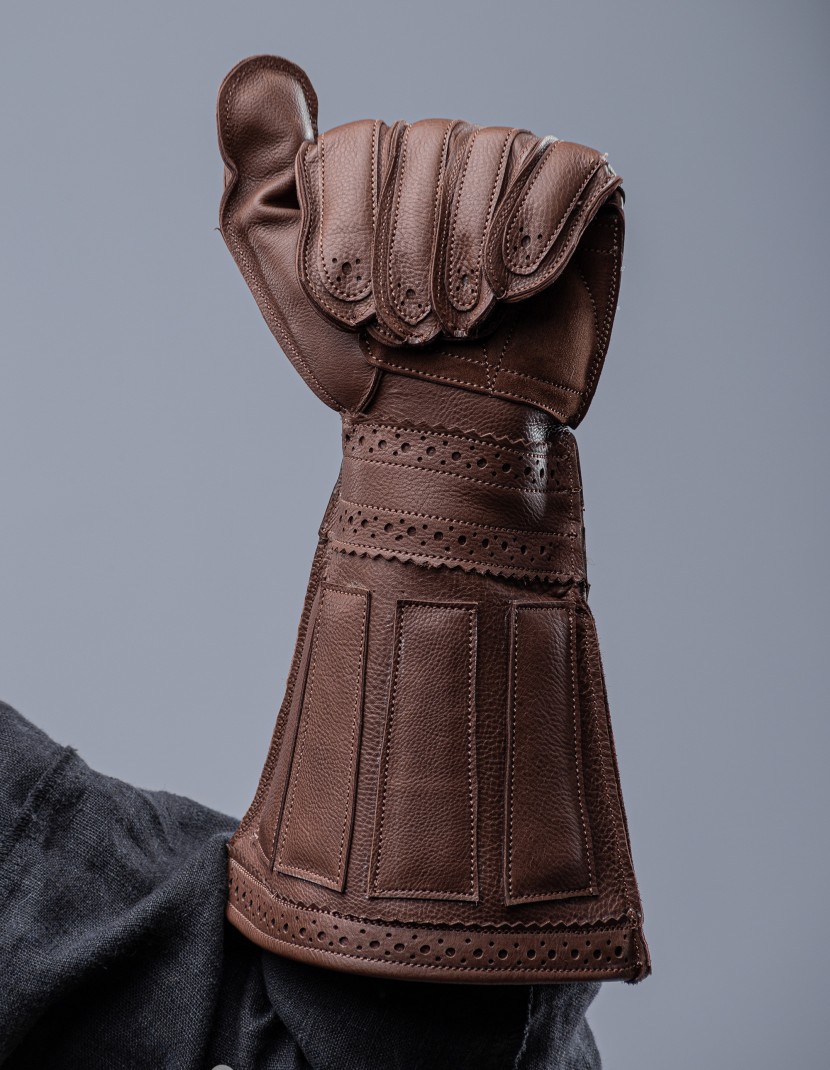 "Vanguard" Leather gloves  photo made by Steel-mastery.com