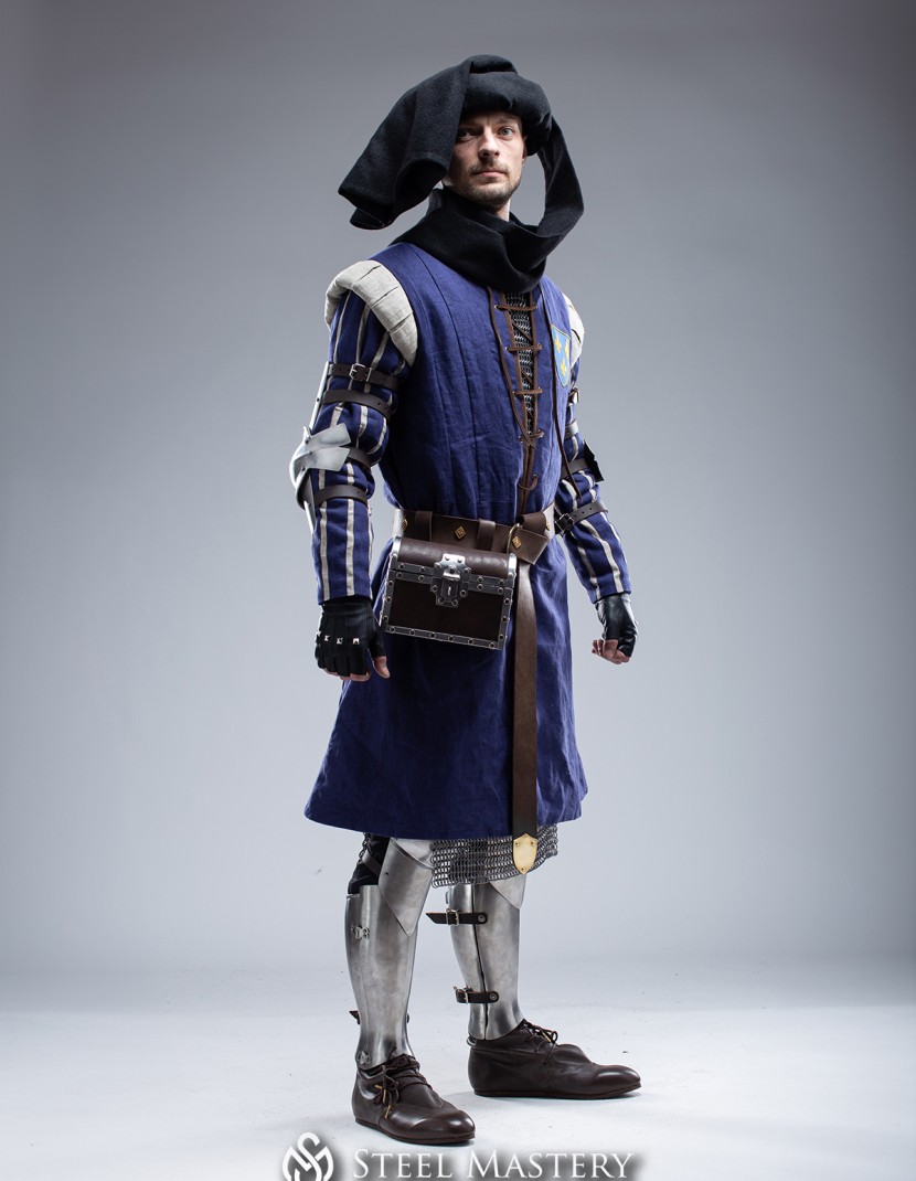 Vernon Roche's Blue Stripes Combat Gambeson (world of "The Witcher 3: Wild Hunt) photo made by Steel-mastery.com