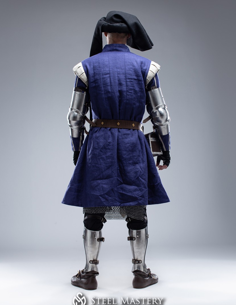 Vernon Roche's Blue Stripes Combat Gambeson (world of "The Witcher 3: Wild Hunt) photo made by Steel-mastery.com