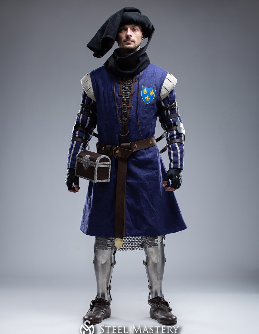 Vernon Roche's Blue Stripes Combat Gambeson (world of "The Witcher 3: Wild Hunt) photo made by Steel-mastery.com