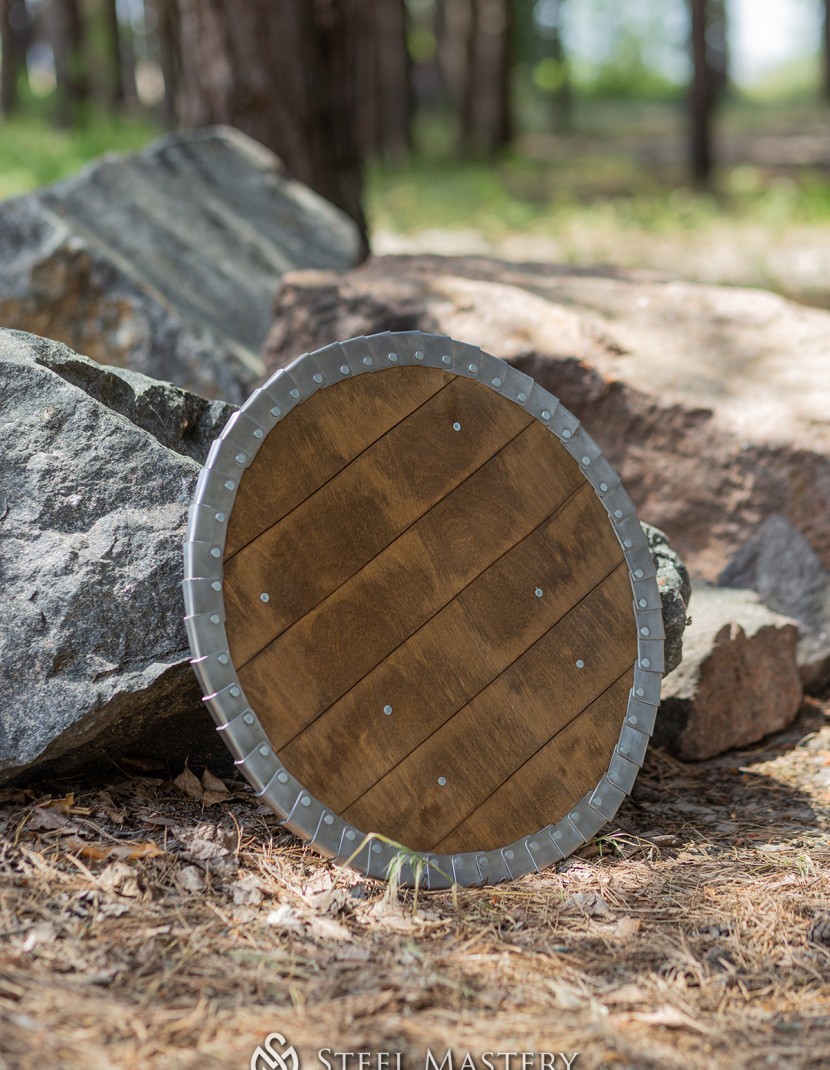 Medieval round shield photo made by Steel-mastery.com