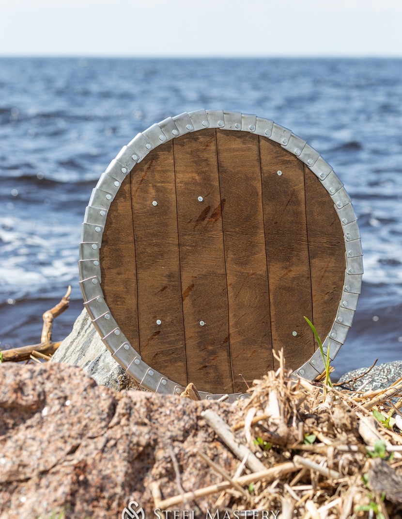 Medieval round shield photo made by Steel-mastery.com