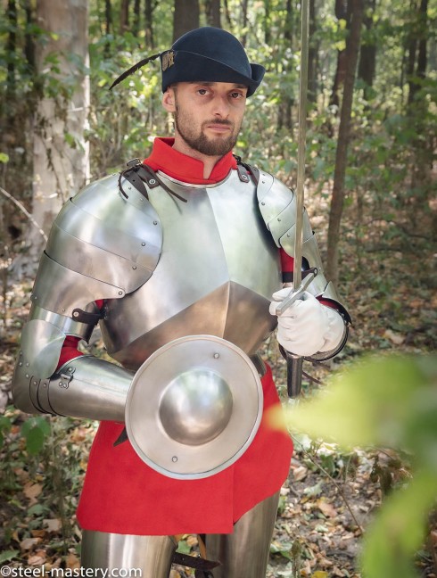 MEDIEVAL STEEL SHIELD BUCKLER 