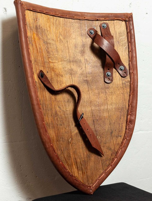 Medieval shield with leather edge