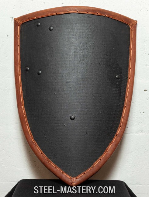 Medieval shield with leather edge