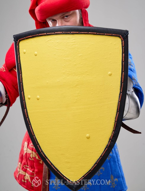 Medieval shield with leather edge