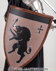 Medieval shield with leather edge