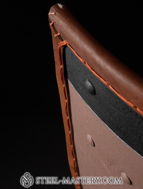 Medieval shield with leather edge