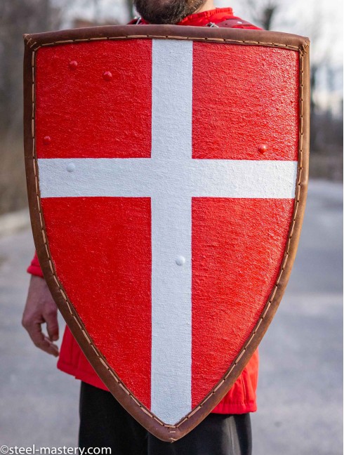 Medieval shield with leather edge