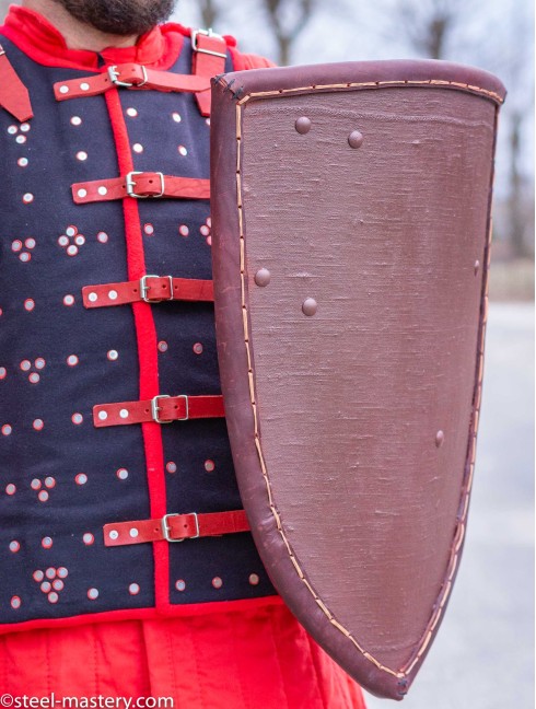 Medieval shield with leather edge