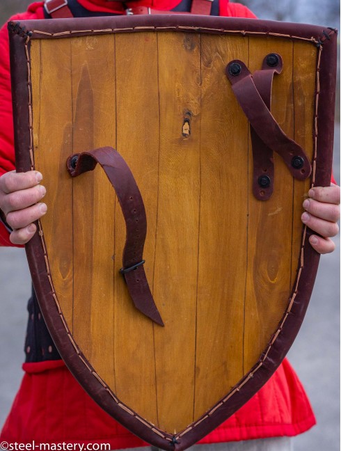 Medieval shield with leather edge