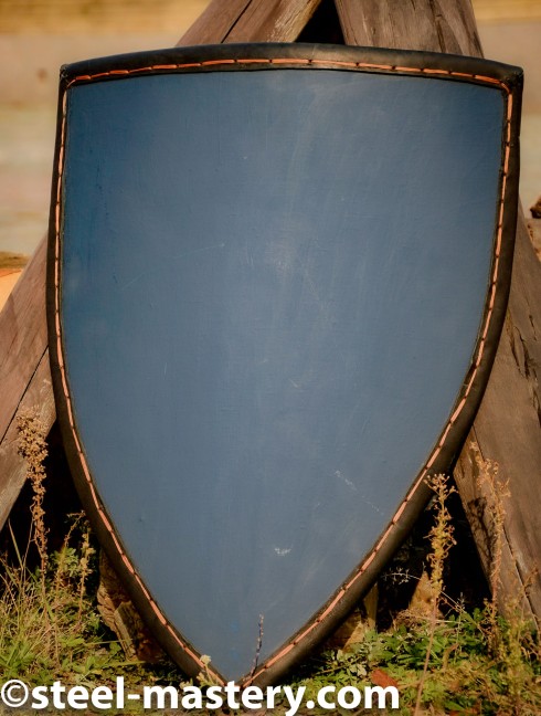 Medieval shield with leather edge