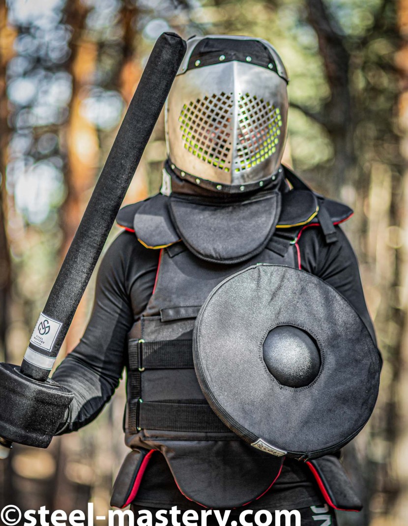 Soft armor Buckler with umbon photo made by Steel-mastery.com