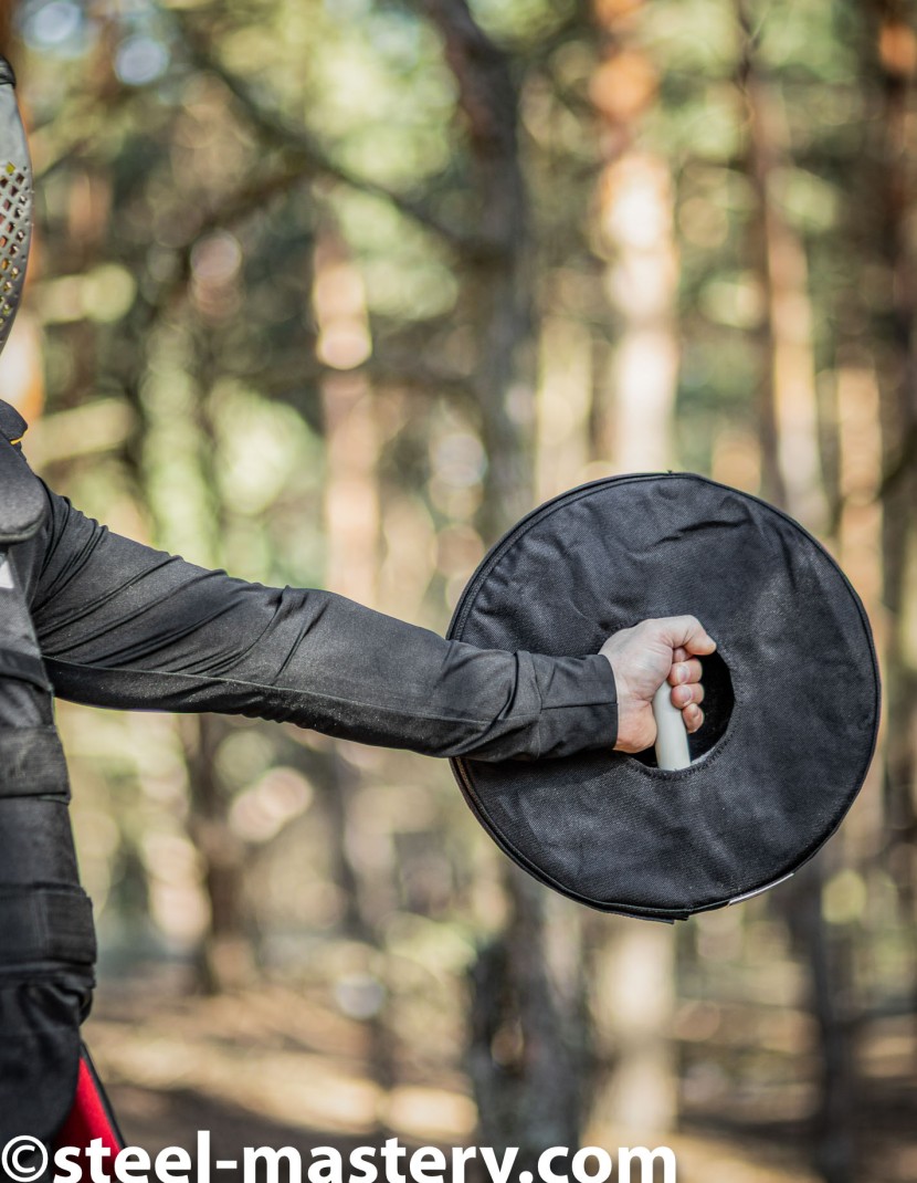 Soft armor Buckler with umbon photo made by Steel-mastery.com