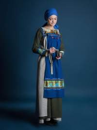 viking blue dress viking clothing viking outfit
