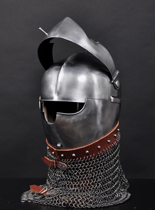 Medieval head armor — steel helmets, mail coifs, padded armor for sale ...