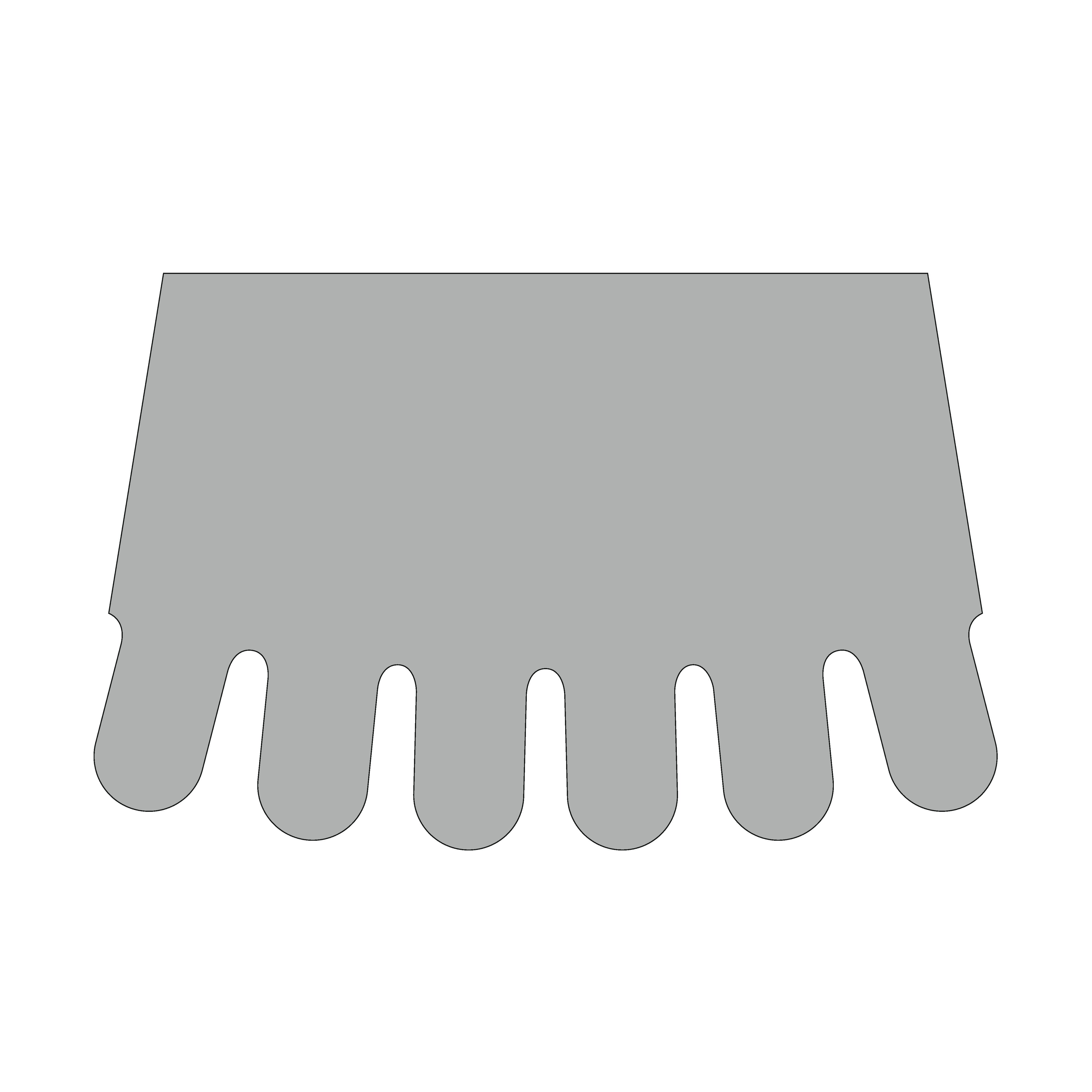 Design of the bottom edge: 2-01