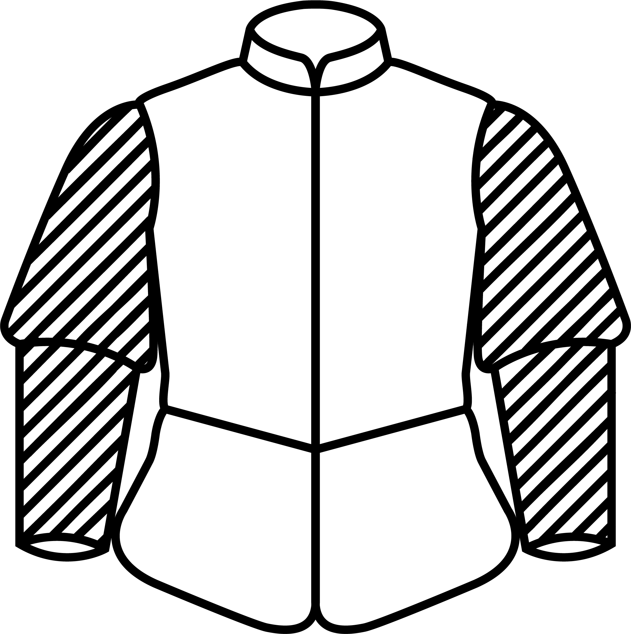 Two-color design: contrast sleeves