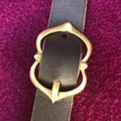 Fastenings: leather straps with cast buckles (e14-2)