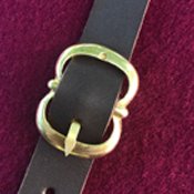 Fastenings: leather straps with cast buckles (e28-a)