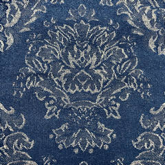 Color for pattern fabric: Monogram blue&silver