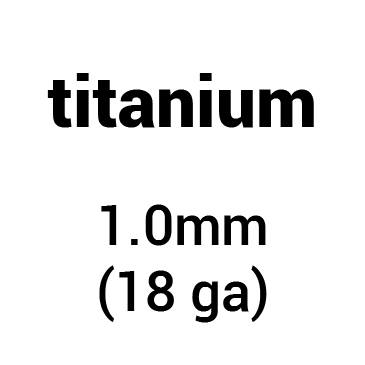 Metal for scales and lamellar plates: titanium, 1.0 mm