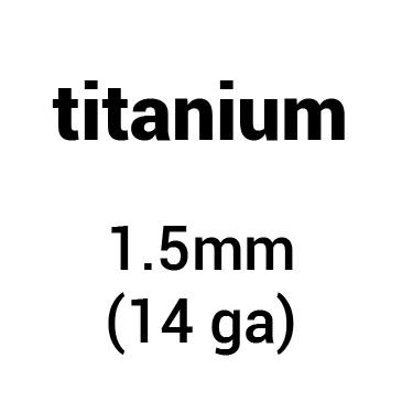 Material of metal plates for brigandines: titanium, 1.5 mm