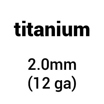 Metal for helmet dome: titanium 2.0 mm