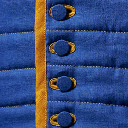 Fastenings: Buttons covered with fabric