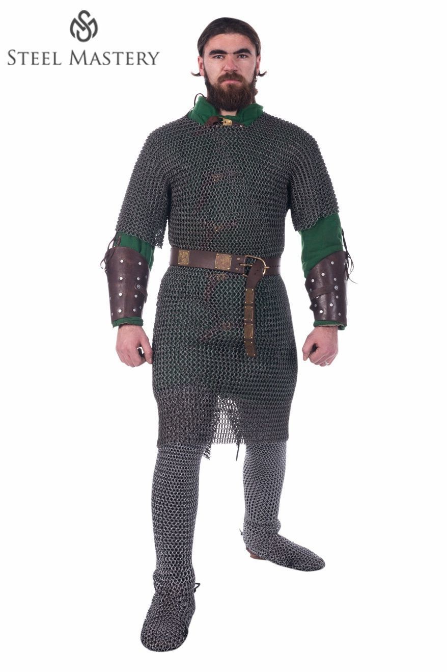 Medieval chain mail hauberk armor for sale