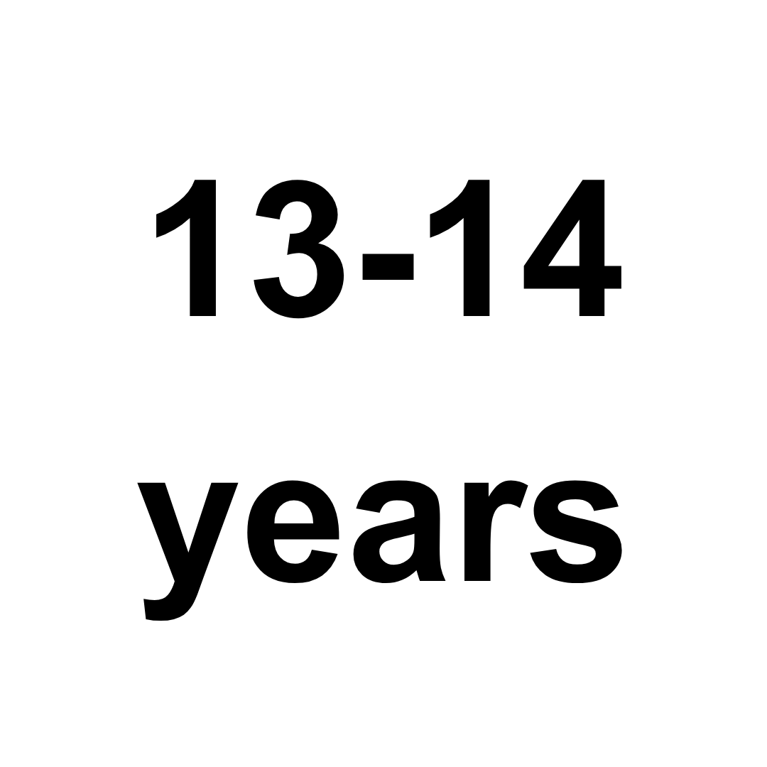 Kids size (for clothes): 13-14 years